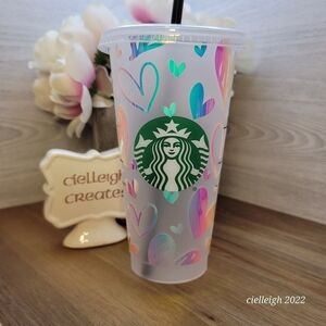 Starbucks Iridescent  Hearts Tumbler